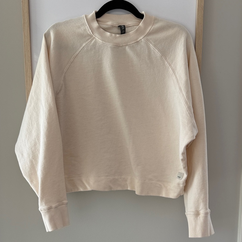 Vuori Cream Crewneck Sweatshirt Size SMALL